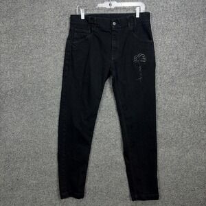 Palm Angels Denim Jeans Men 34 Black Streetwear Luxury Goth PMYA020R20659028